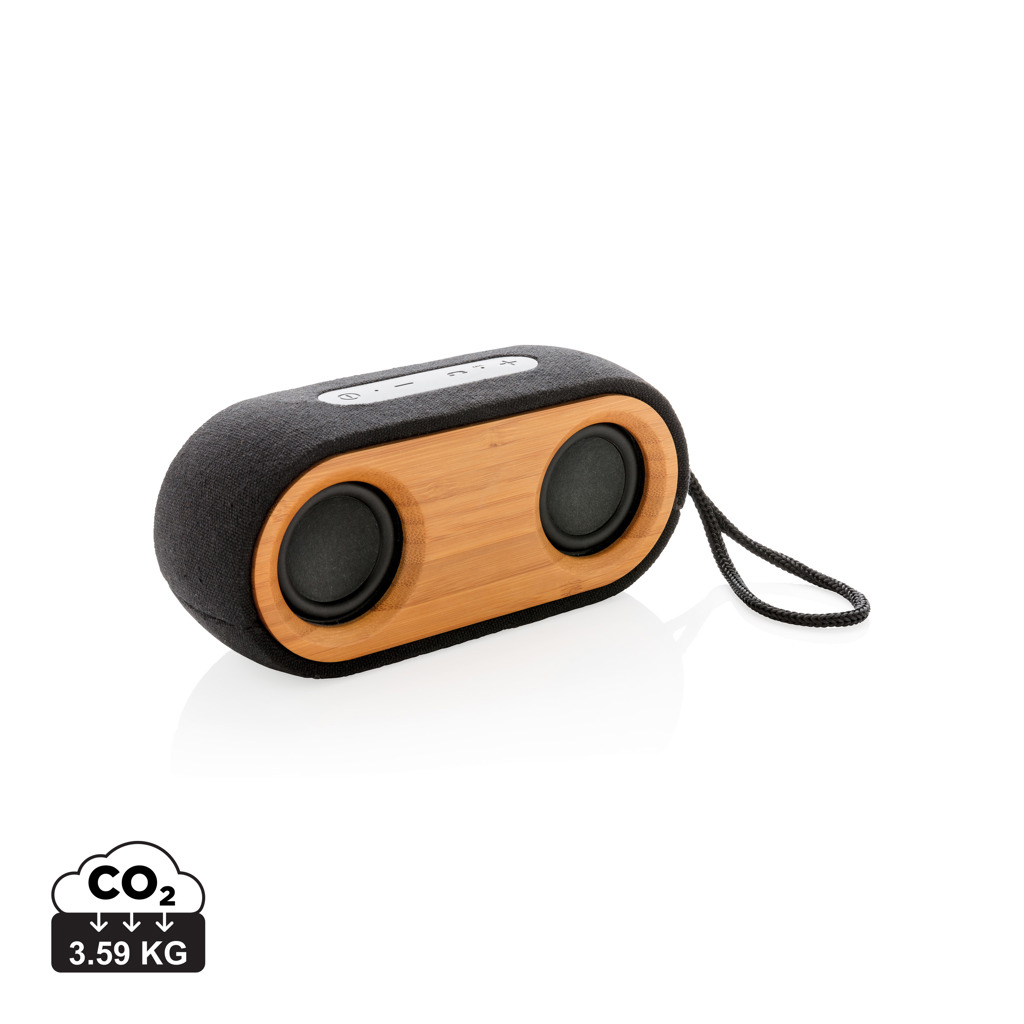 Double enceinte Bamboo X publicitaire Noir et Marron